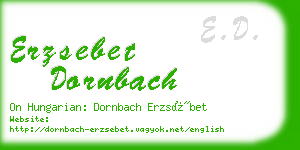 erzsebet dornbach business card